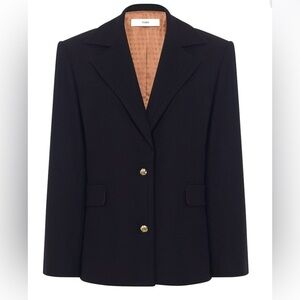 YOMI Longline Single Breasted Oversized Blazer Black